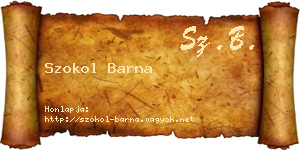 Szokol Barna névjegykártya